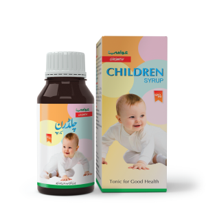 Awami Growth Children Syrup 120ml bottle and packaging box for kids health and development.