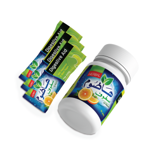 Hazum Safoof 50g jar and sachets for fast digestive relief and stomach gas.