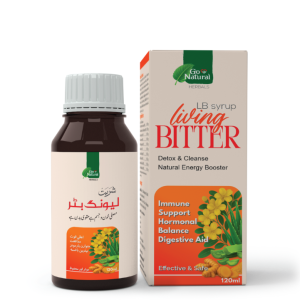 A 120ml bottle of LB Syrup for body purification, detox, and digestive relief.