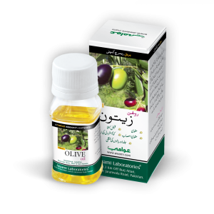 Awami Olive Oil bottle for dietary supplement, skincare, and hair care.
