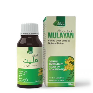 Sharbat Mulayan syrup for constipation relief and stomach health.