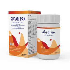 A container of Herbal Vitality Tonic for leucorrhea, back pain, and reproductive health support.